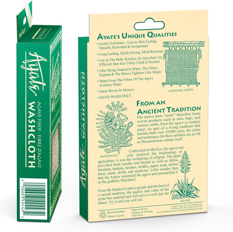 Ayate Washcloth - 100% Natural Agave Fiber Exfoliating Cloth - Image 2